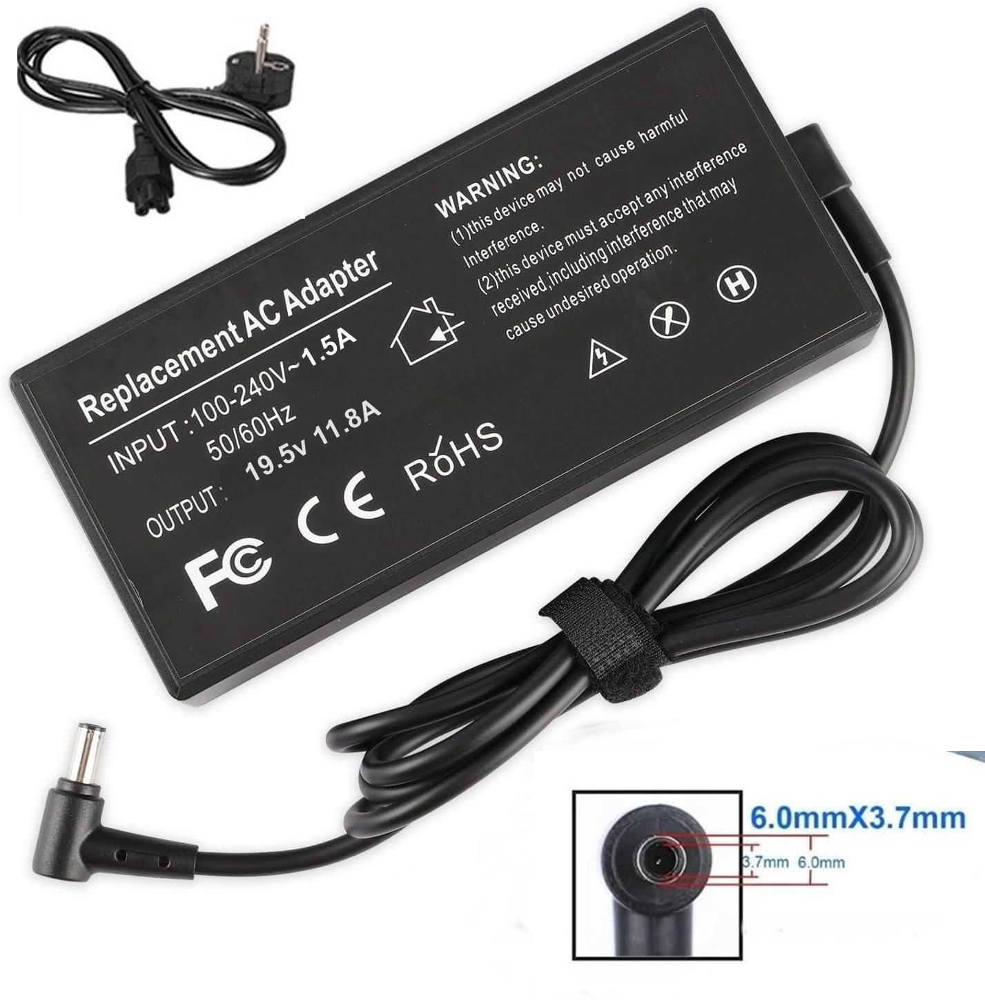 Asus Muadil A+++ rog Zephyrus, TUF Gaming, ROG Strix 19.5V.5V 11.8A 240w İğne Uç 6.0x3.7mm Adaptör Şarj Cihazı Asus Fx505 fx506 Fa506 fx507 fa507