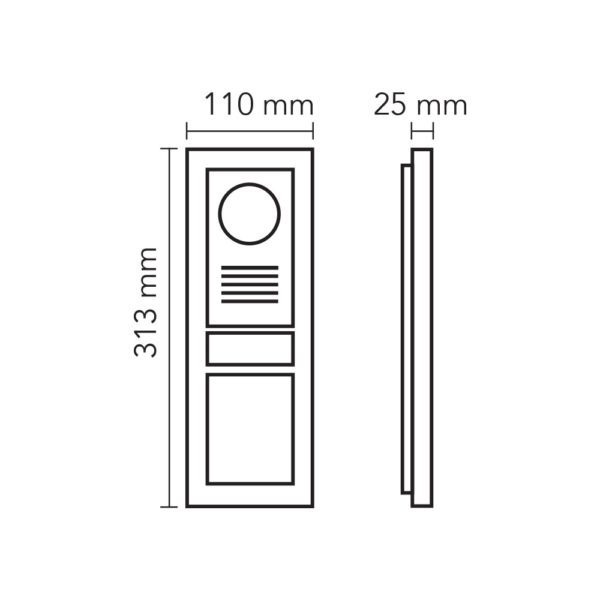 2 x 16 LCD Ekranlı Zil Paneli Bus Plus (Mekanik Butonlu – Kart Okuyuculu) - Görsel 4