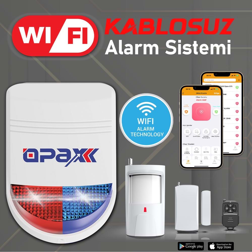 BGR-12 WİFİ KABLOSUZ SİREN ALARM SİSTEMİ MOBİL UYGULAMALI - Görsel 2
