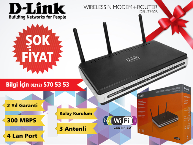 **D-Link DSL-2740R Modem Router Türkiye'de İlk!**